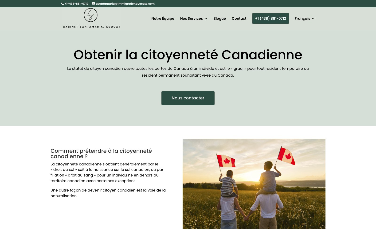 Canadian citizenship landing page