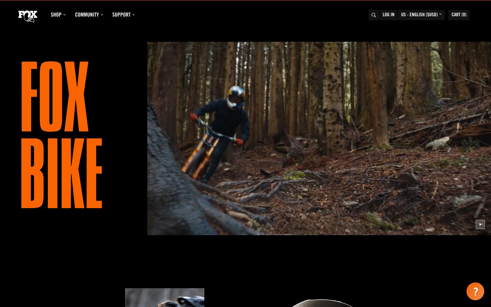 FOX Bike category landing page