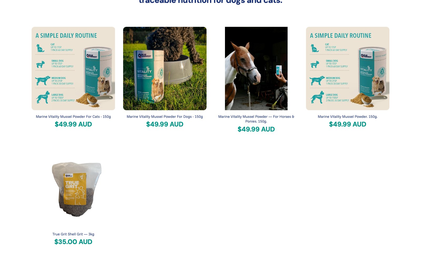 A simple daily routine product range across species