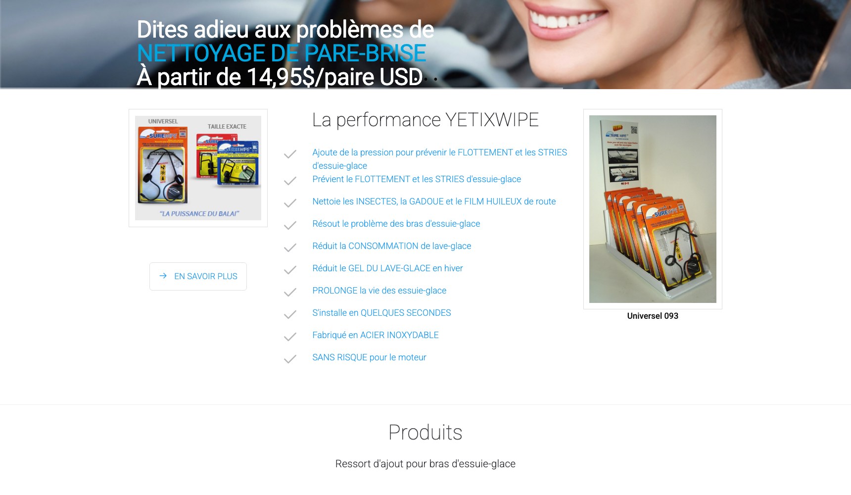 Performance checklist beside the product packs