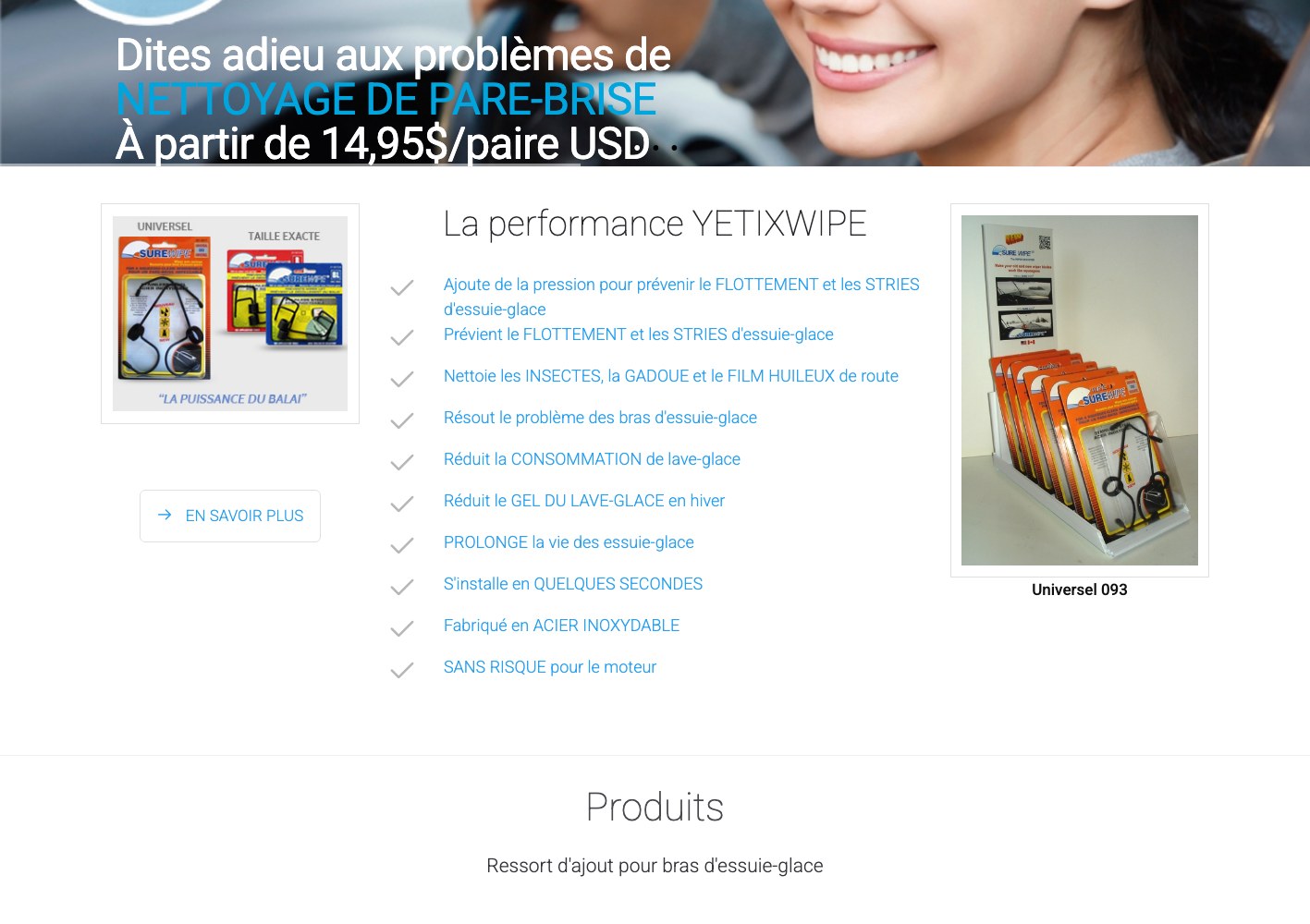 Homepage hero above the performance list