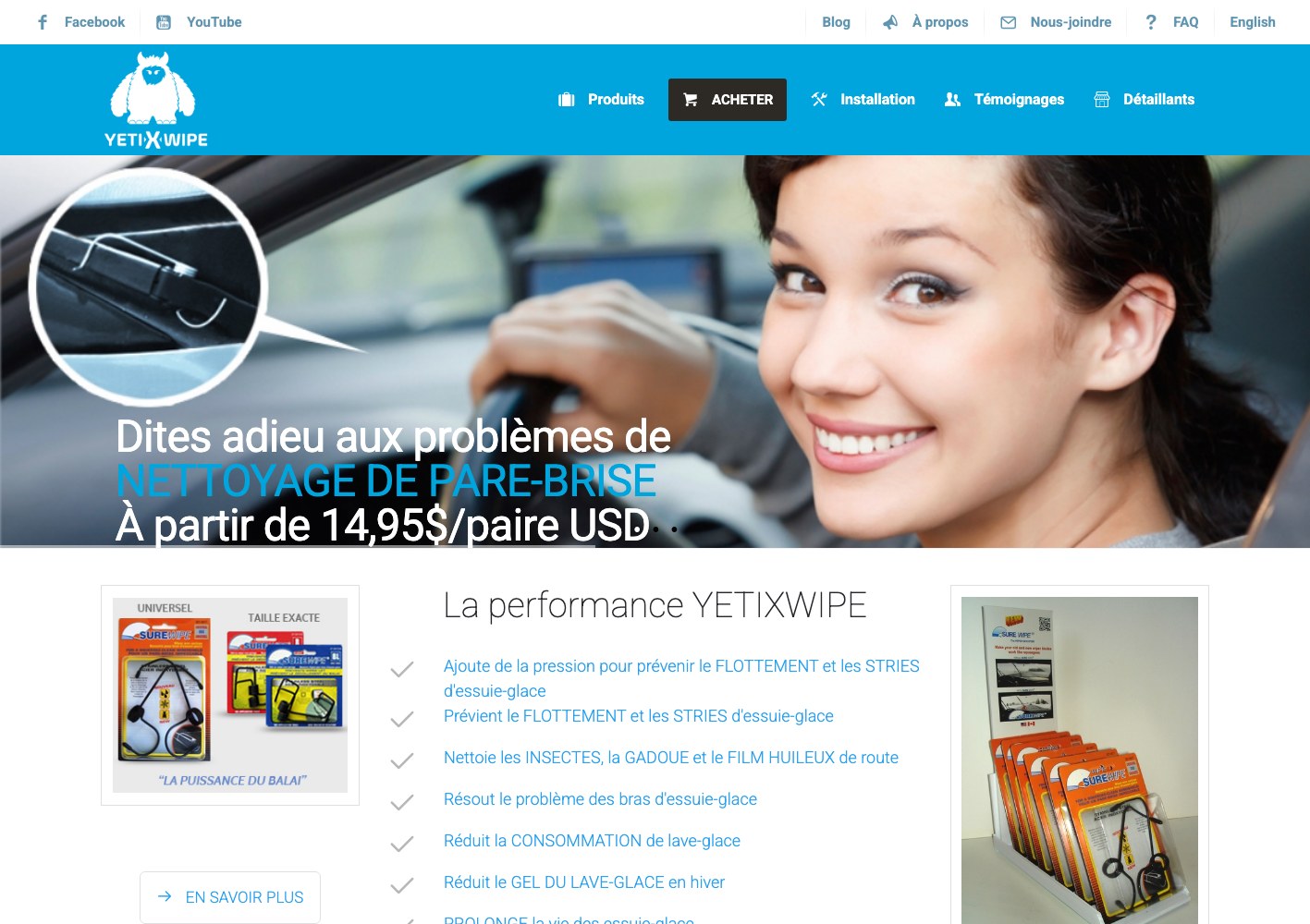 Homepage hero and product benefits
