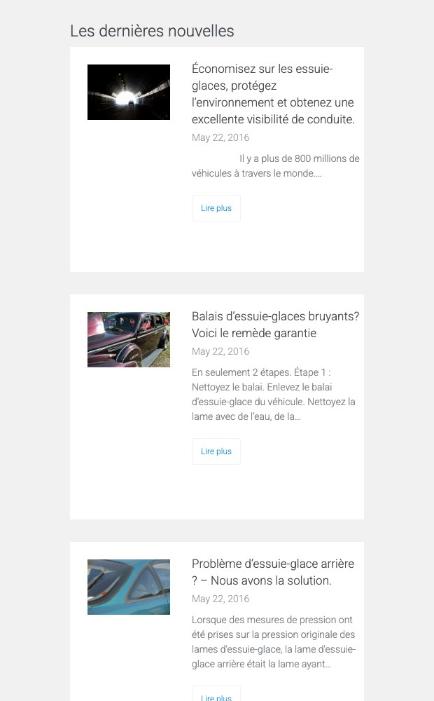 Mobile news listing