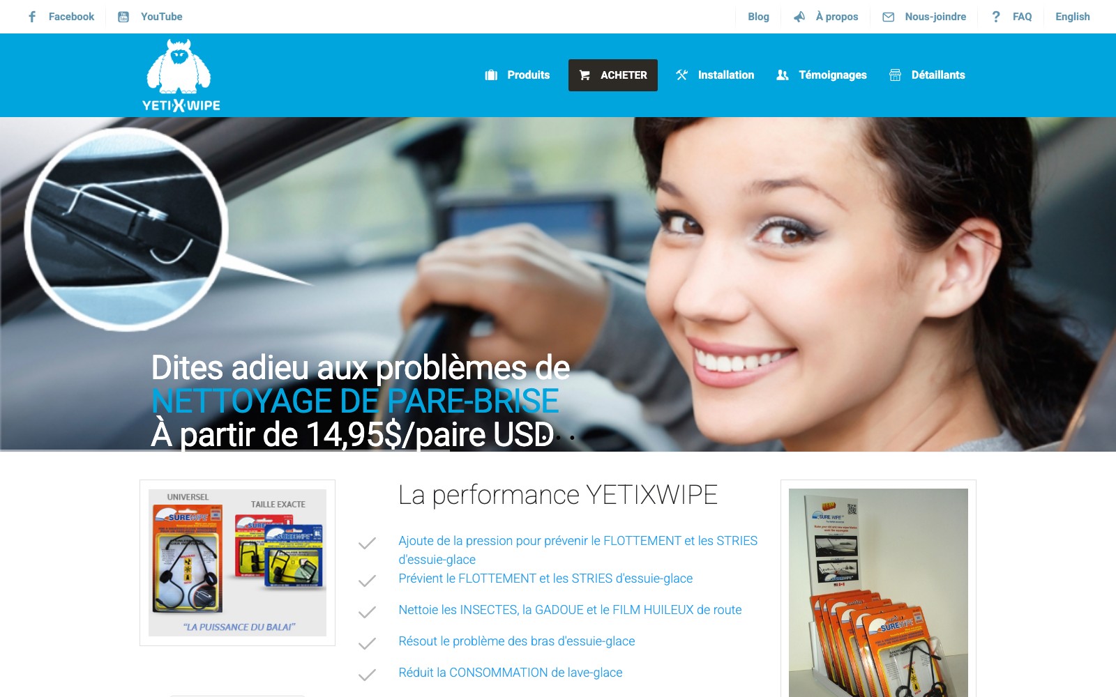 YETIXWIPE website homepage