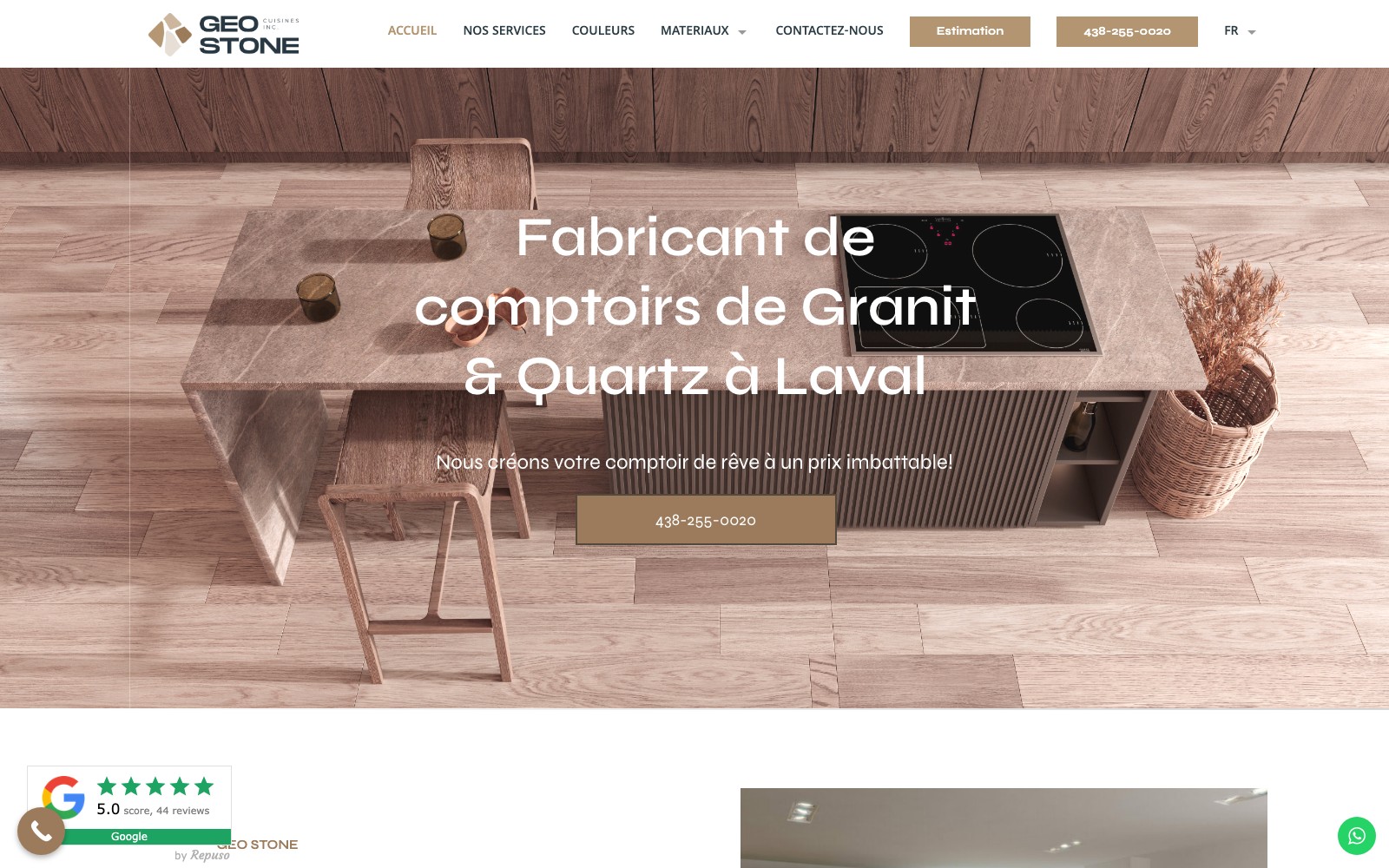Geo Stone Inc. website homepage