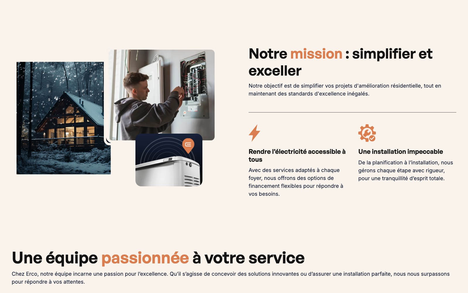 ERCO Residentiel our mission section