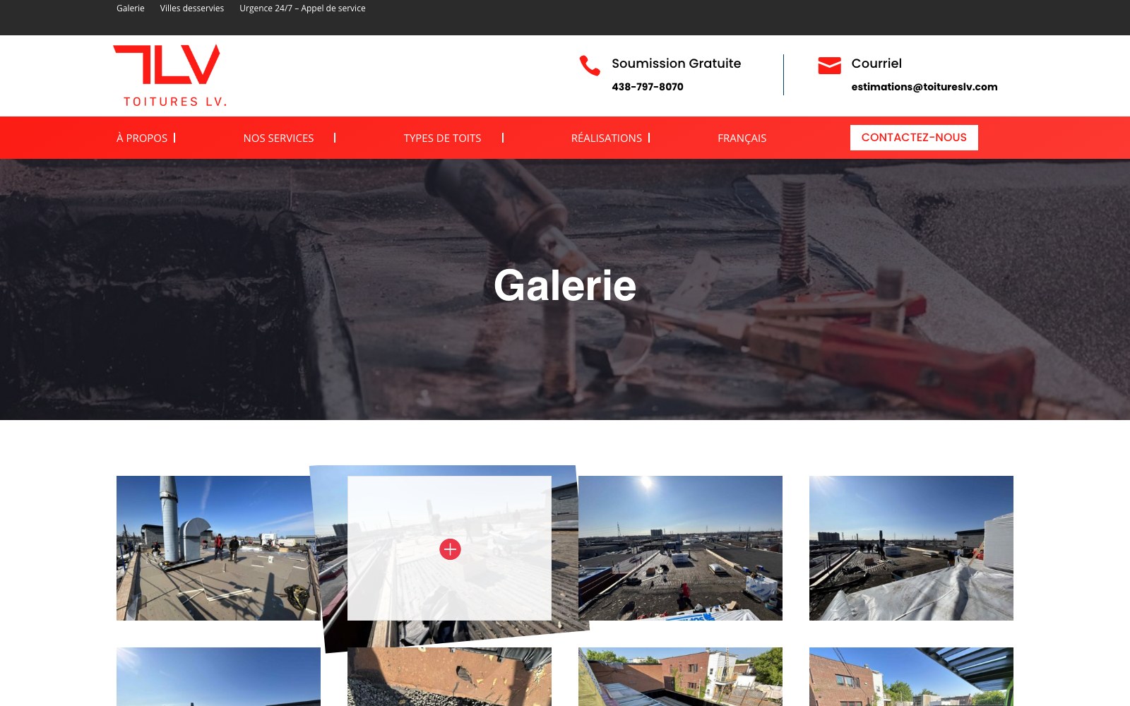 Toitures LV project gallery page header