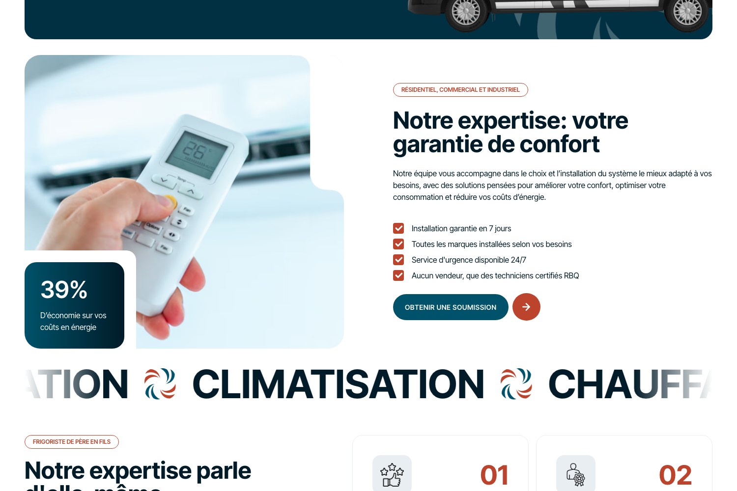 Ventiref comfort guarantee and expertise section