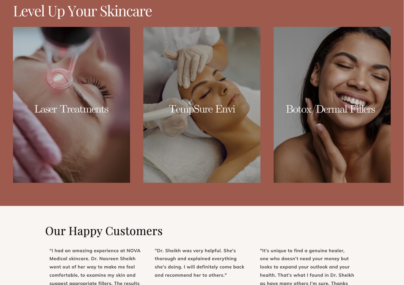 Treatments and testimonials