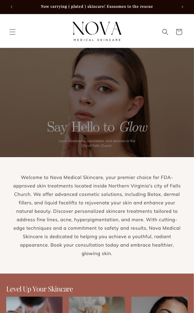Mobile homepage