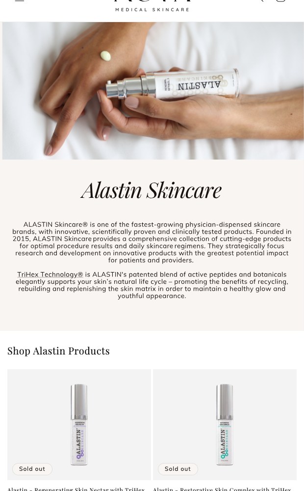 Mobile Alastin page