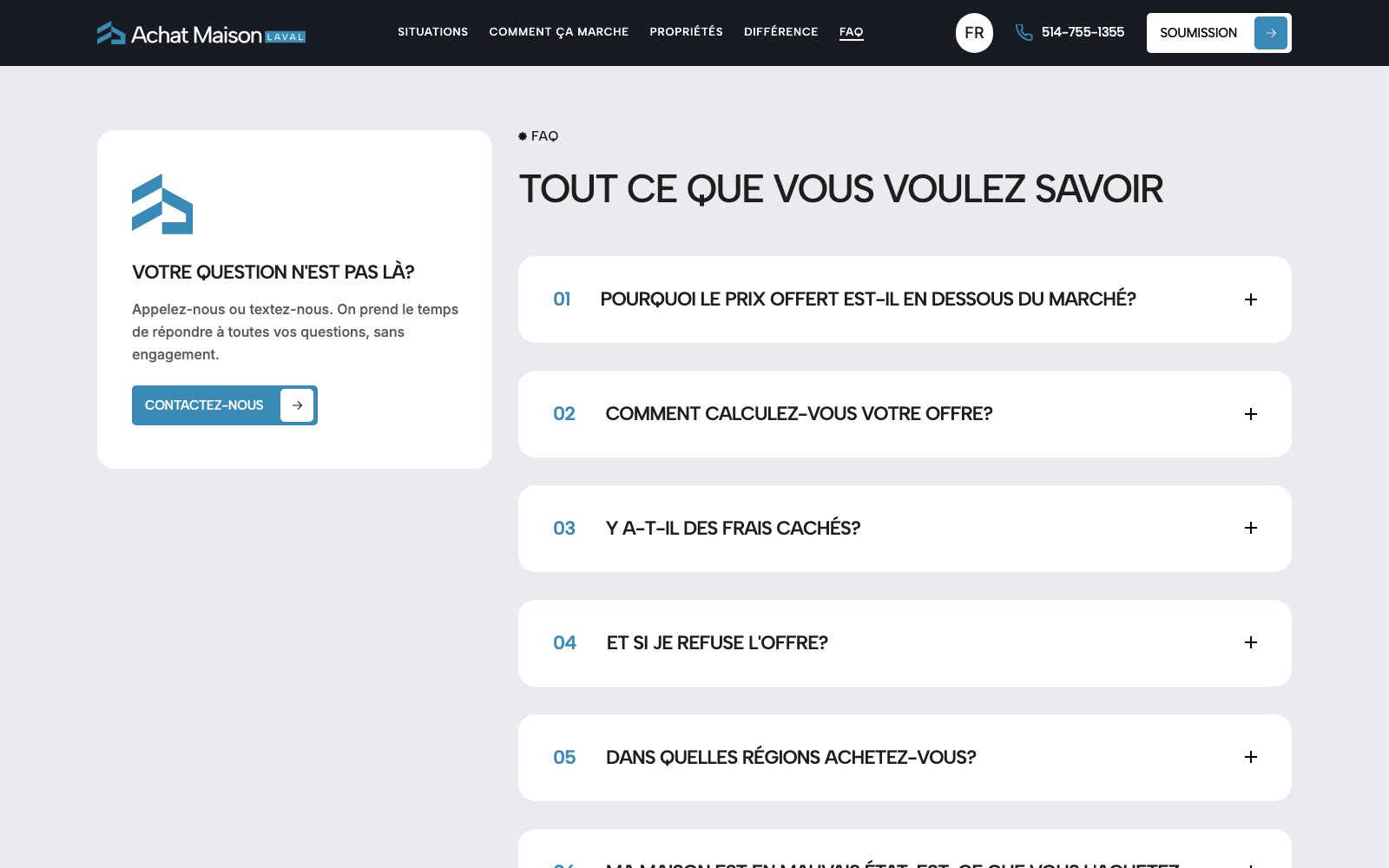FAQ accordion, FR