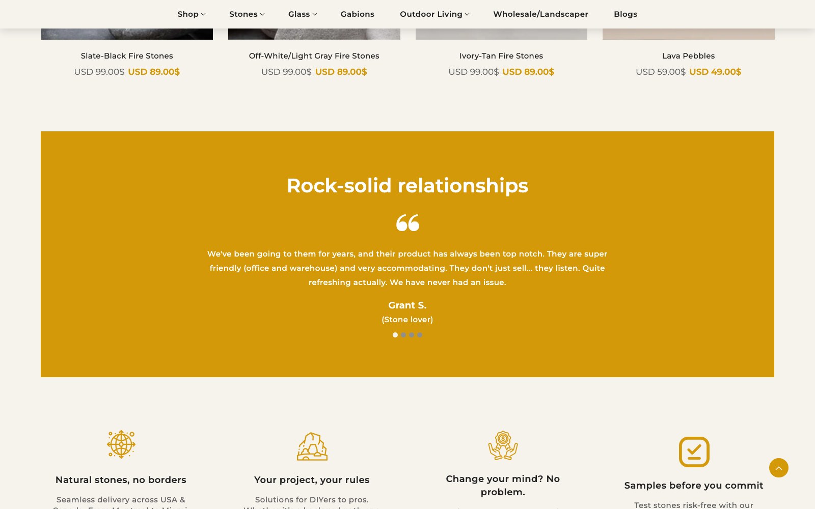 Rock-solid relationships customer testimonial band in the brand yellow