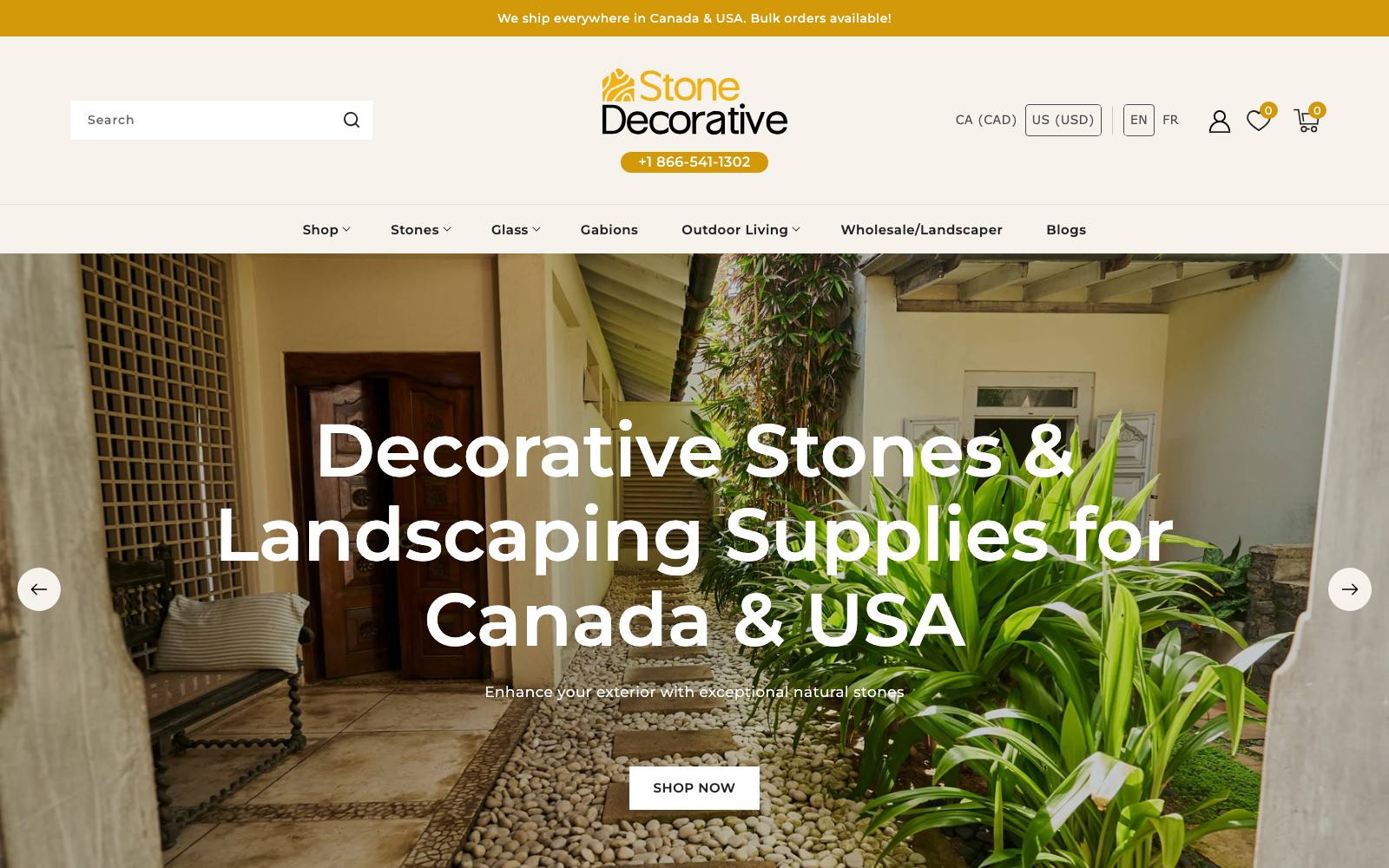 Stone Decorative homepage hero