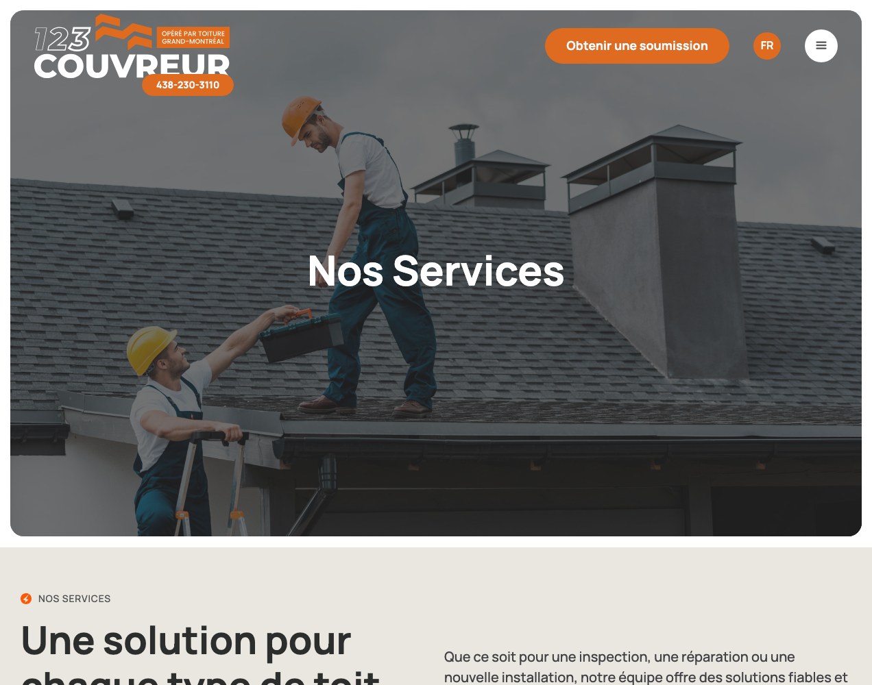123Couvreur services page header, narrow crop