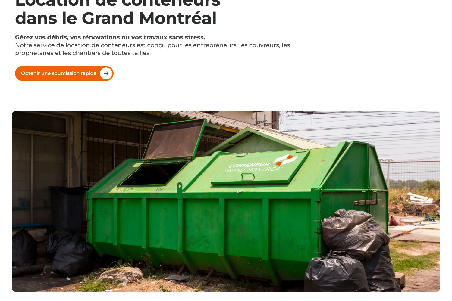 Container rental page