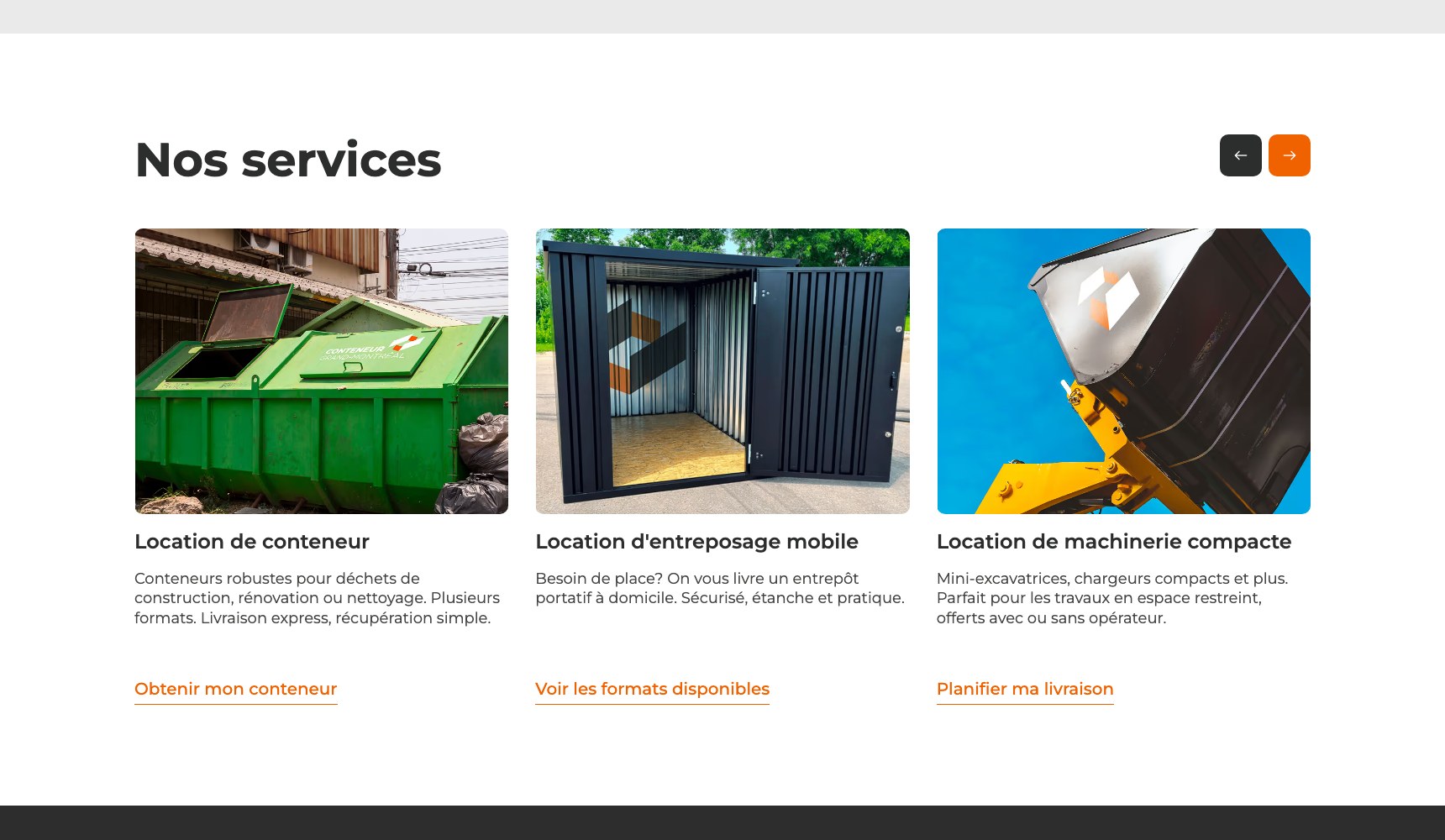 Services cards