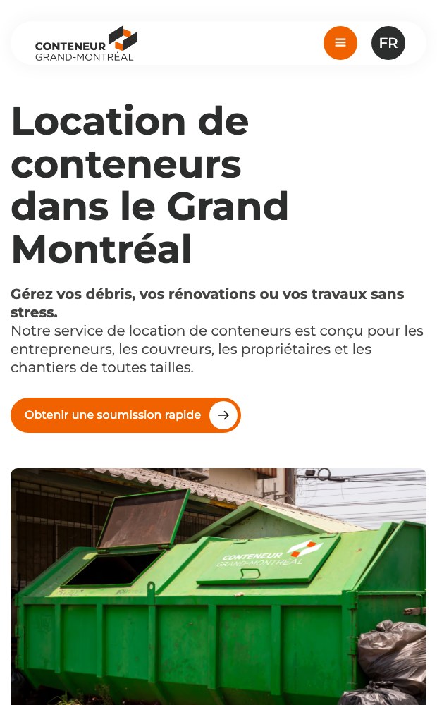 Mobile container page