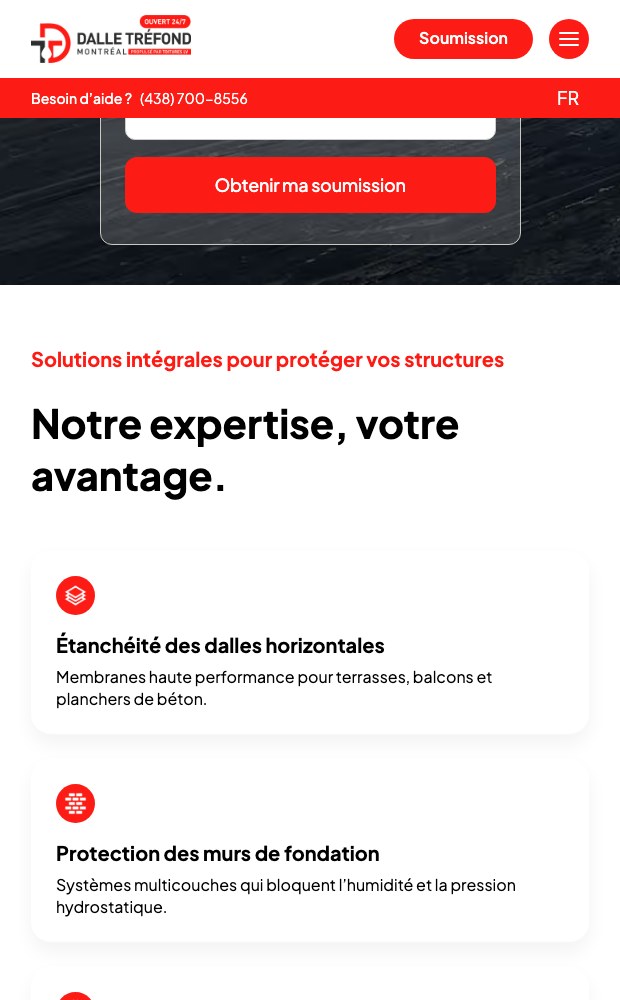 Dalle Trefond mobile expertise section