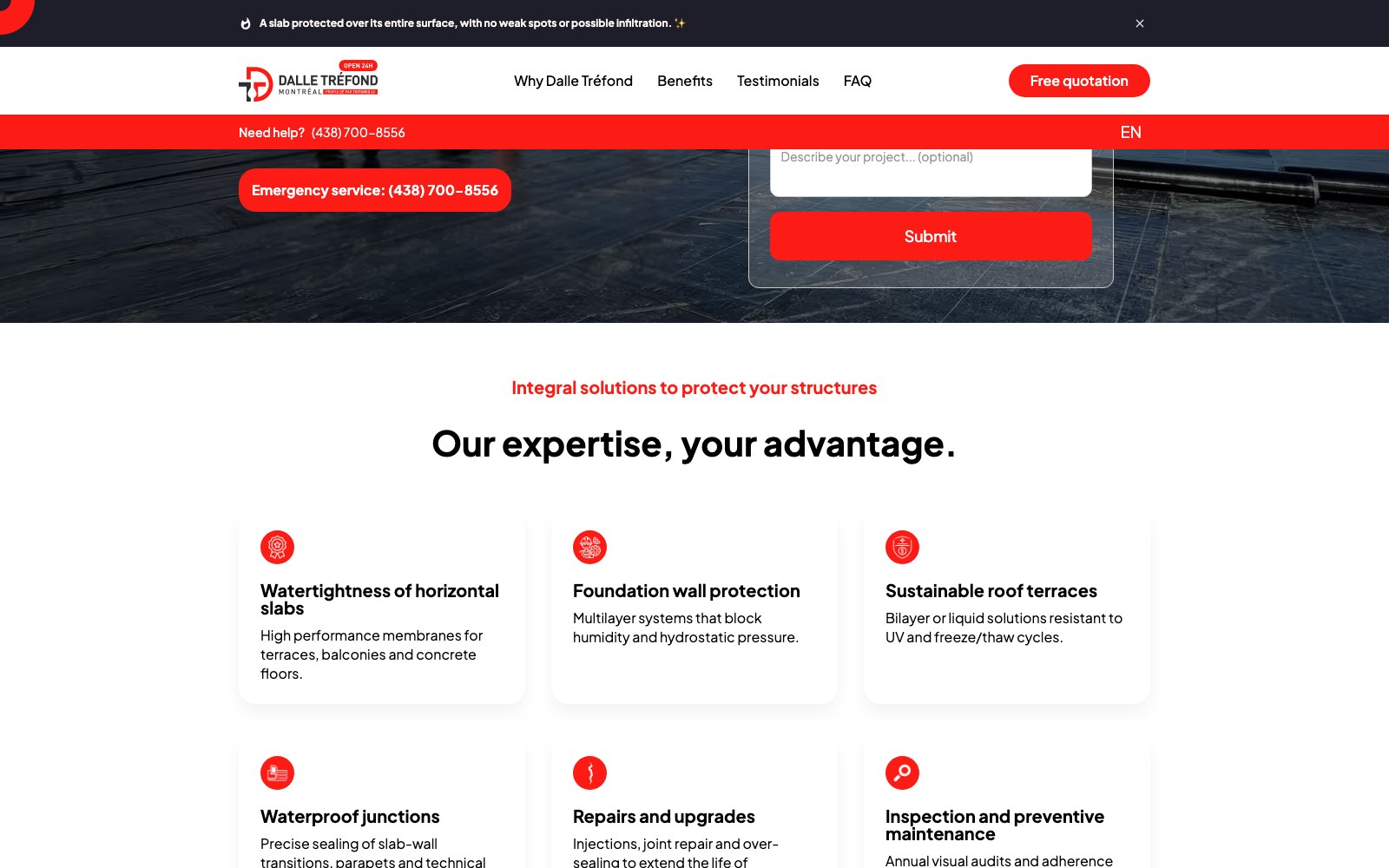 Dalle Trefond English page: our expertise, your advantage grid