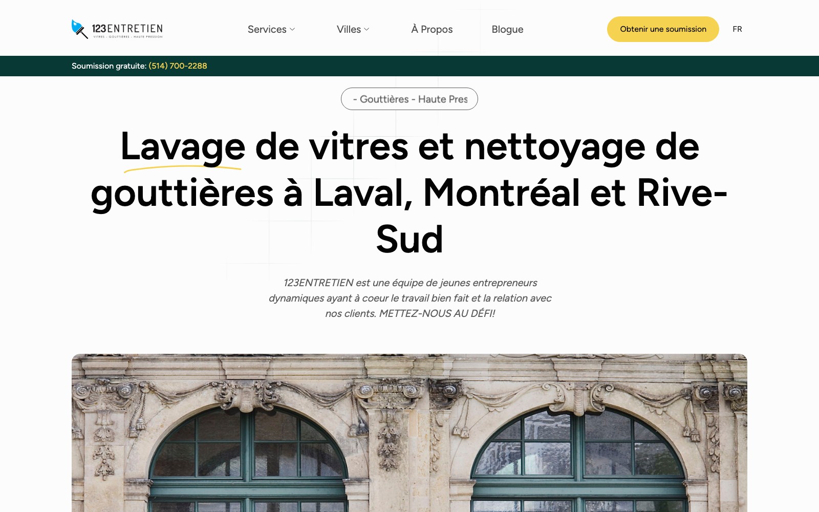 123Entretien website homepage