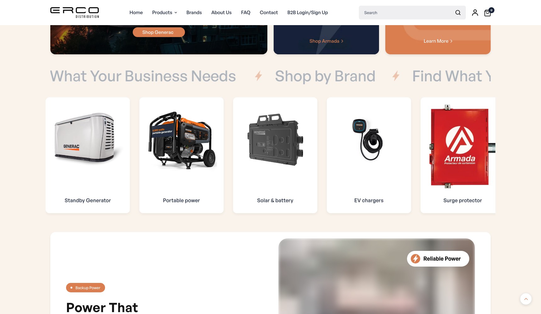 Product category row