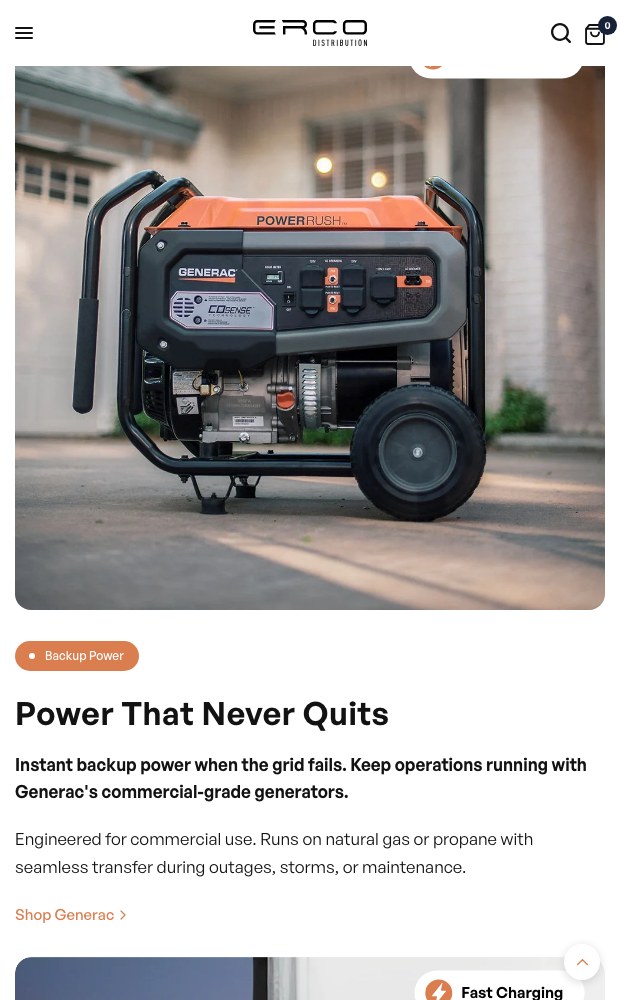 Mobile power section