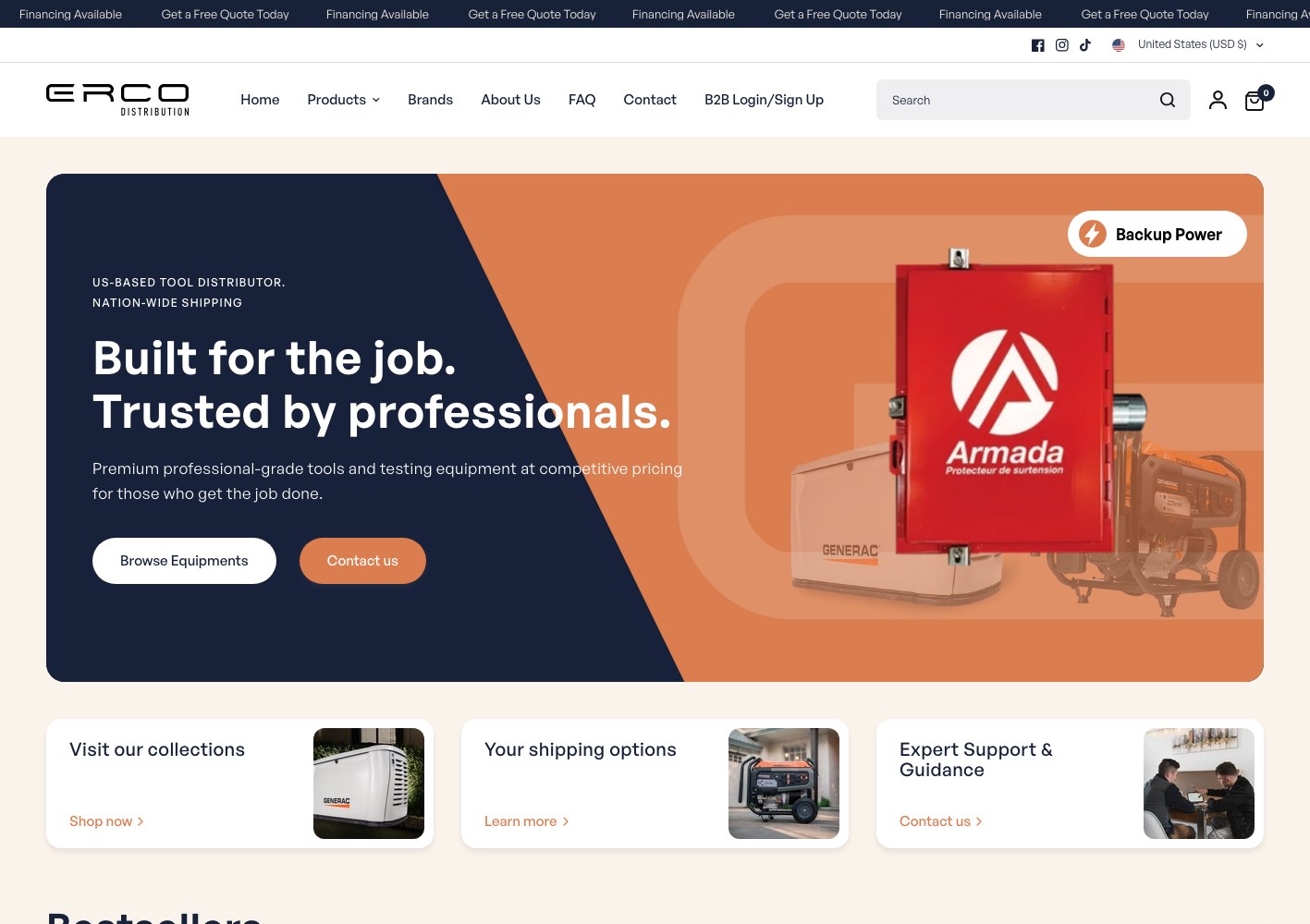 Homepage hero