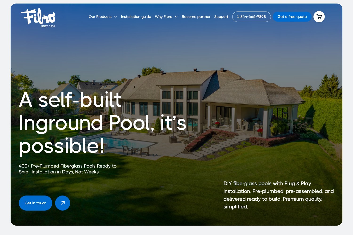 Fibro homepage hero: A self-built inground pool, it's possible