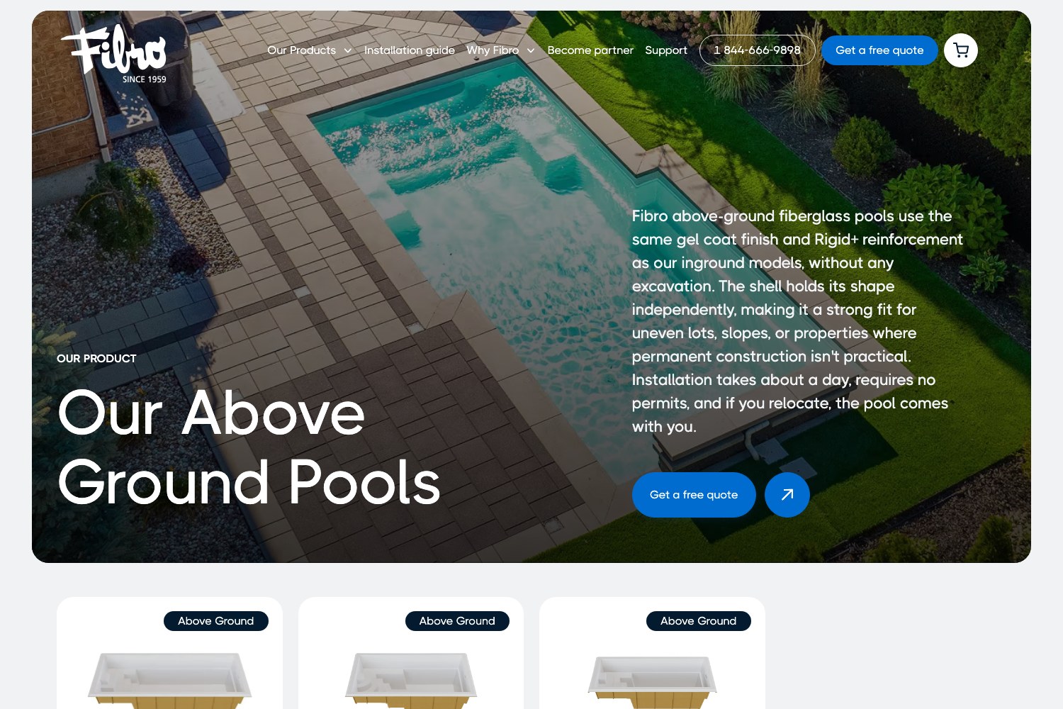 Fibro Our Above Ground Pools range
