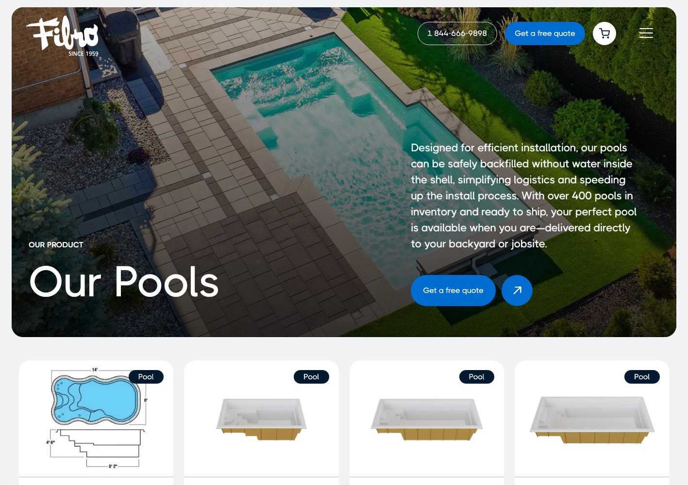 Fibro Our Pools catalogue, mid-width crop
