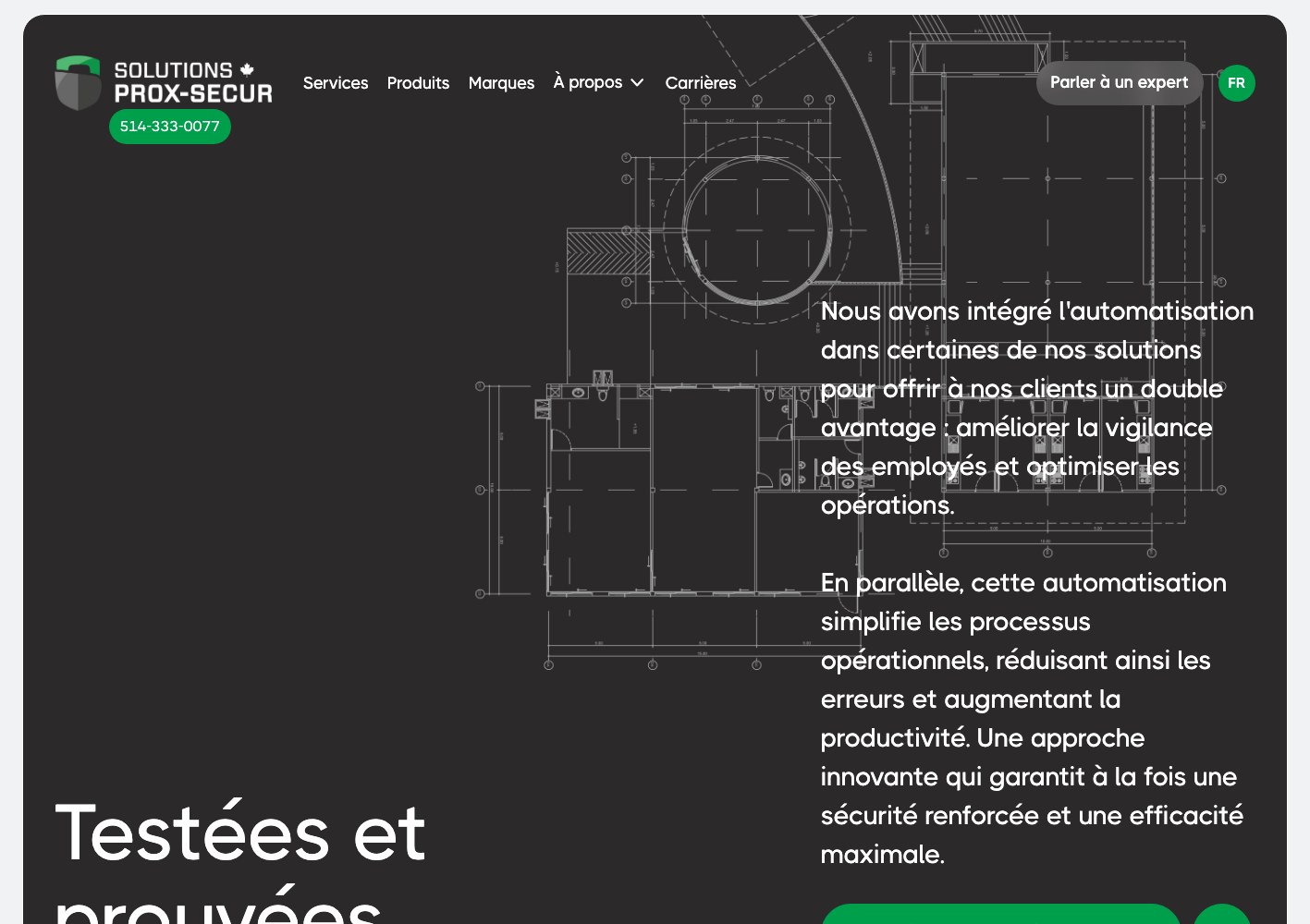 Prox-Secur Testees et prouvees section on automation and operational safety