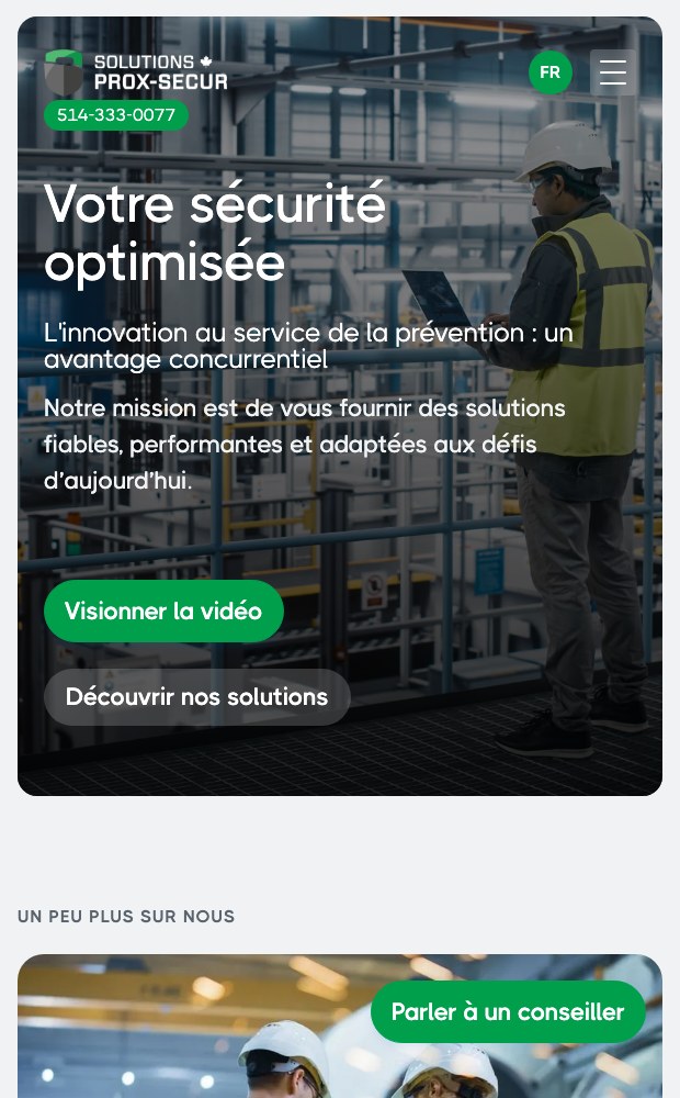 Prox-Secur mobile hero: votre securite optimisee