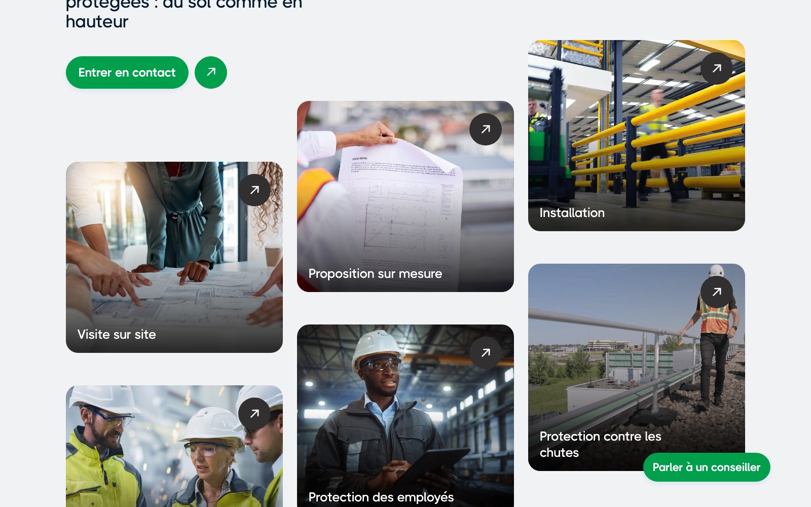Prox-Secur service cards with on-site photography