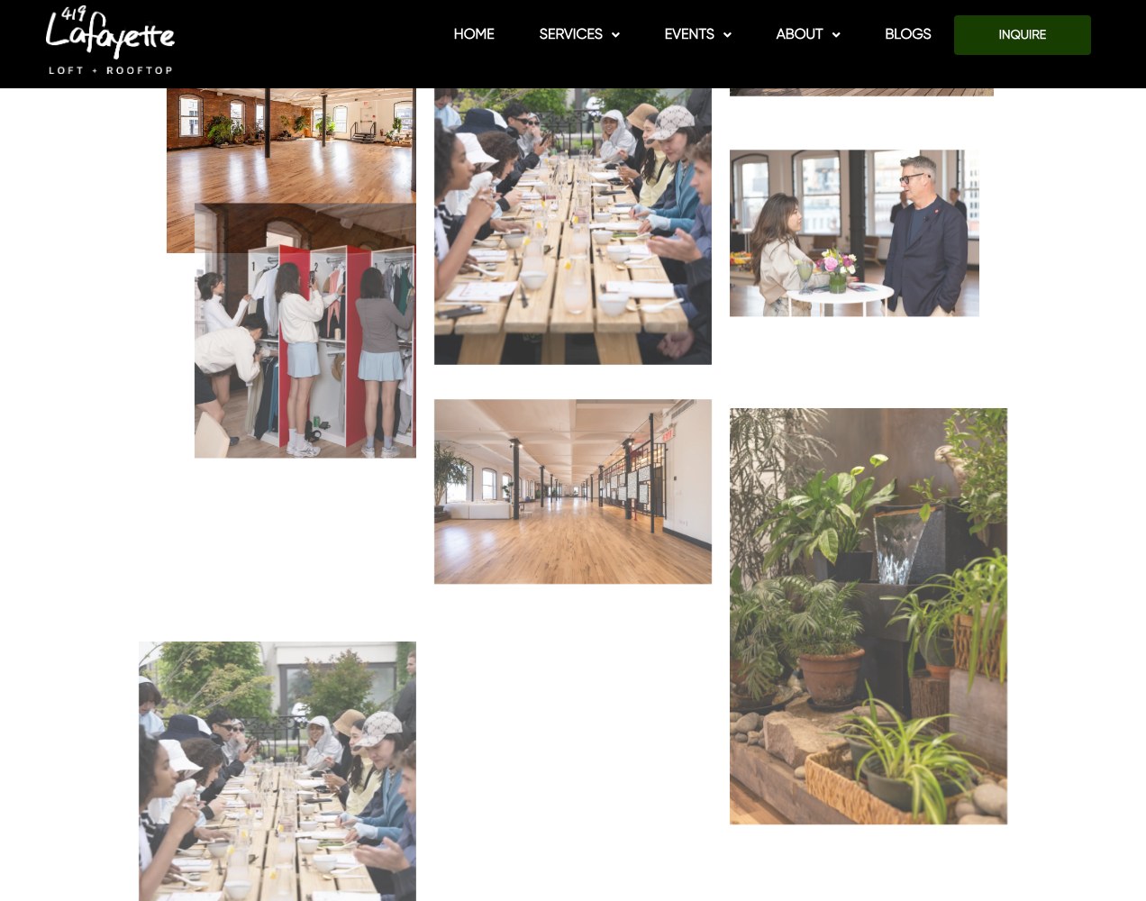 Events in progress inside the loft, shown in the gallery