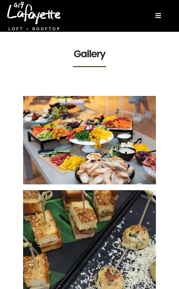 Mobile food page gallery