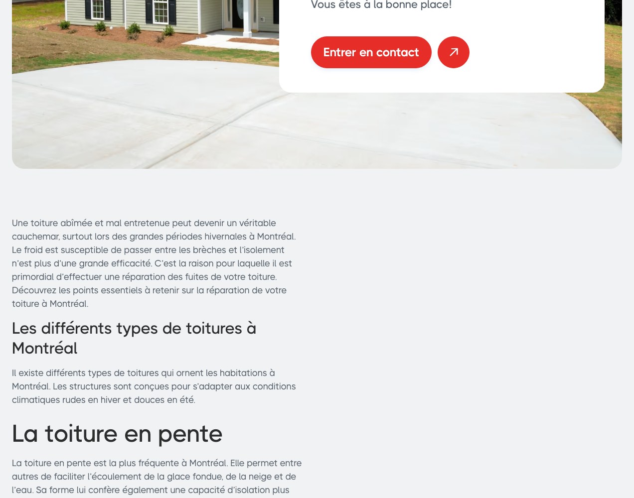 Toiture Couvreur Montreal roof types explainer, narrow crop