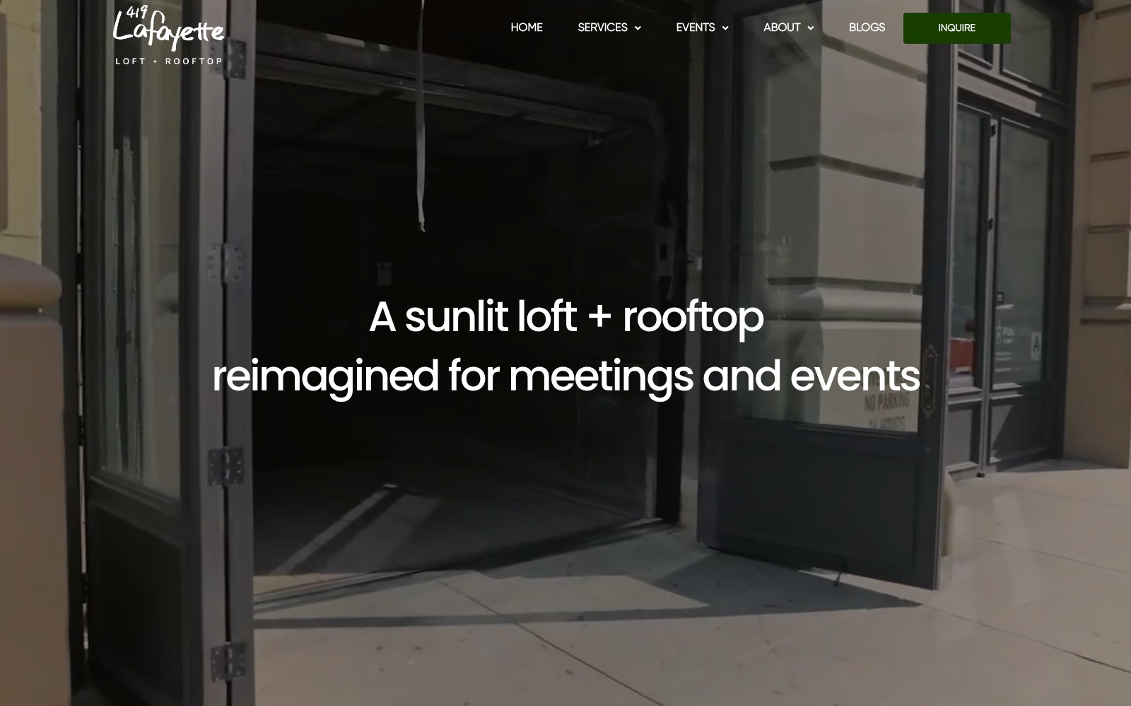 419 Lafayette website homepage