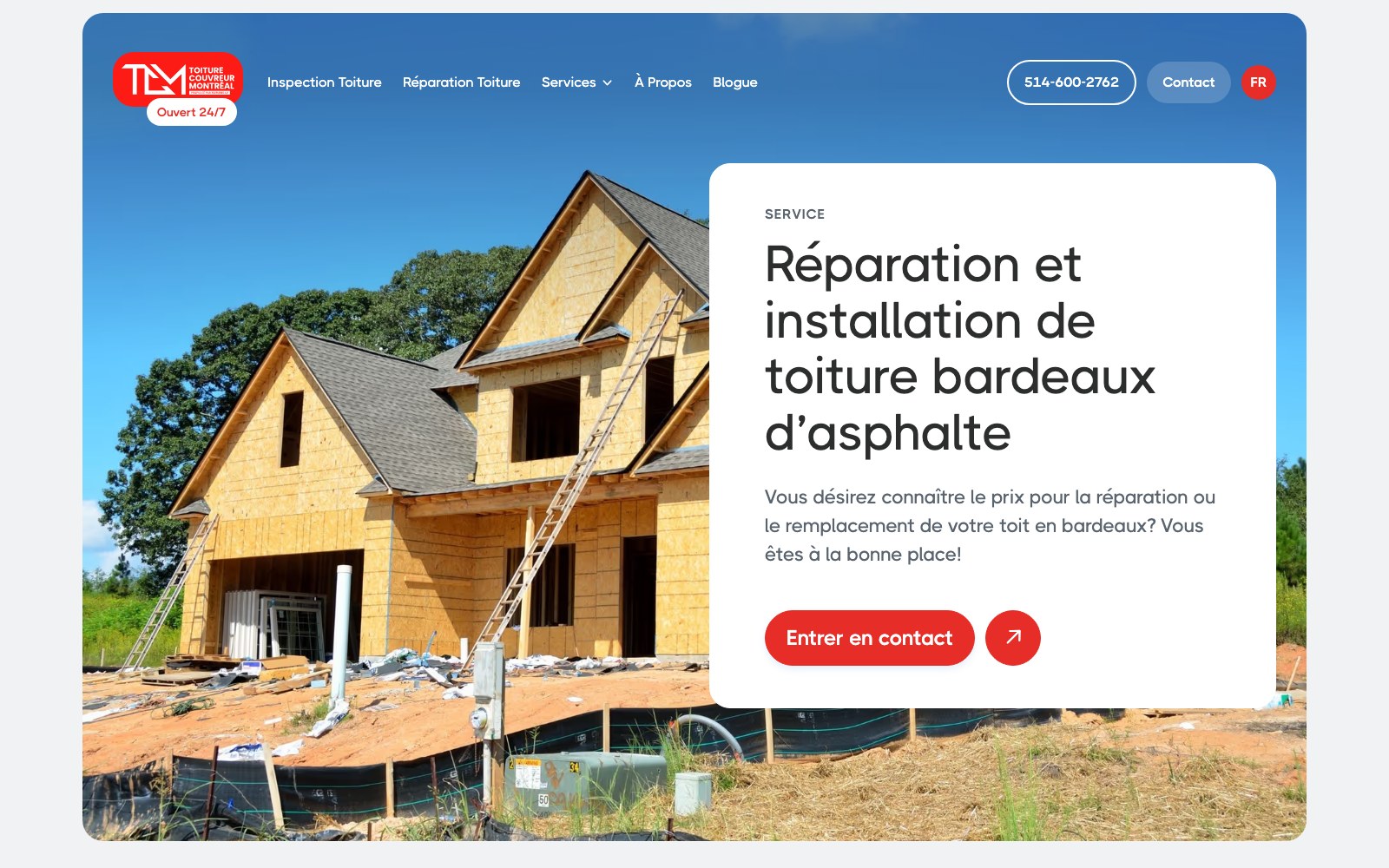 Toiture Couvreur Montreal asphalt shingle repair and installation page hero