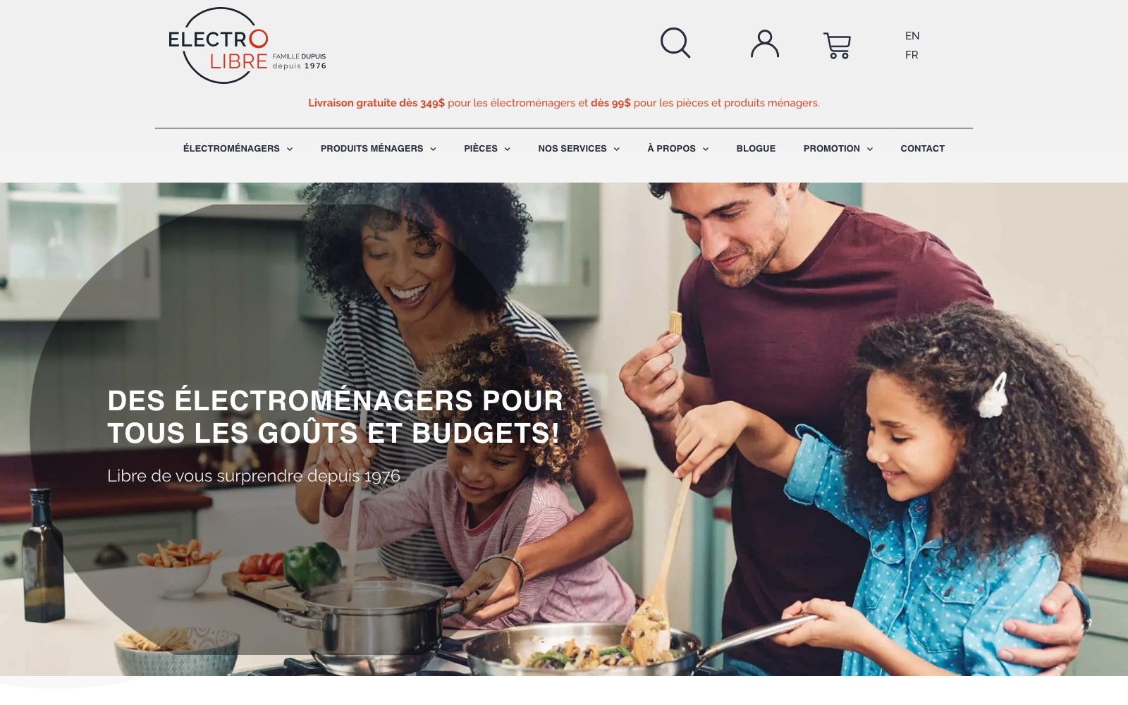 Electrolibre website homepage