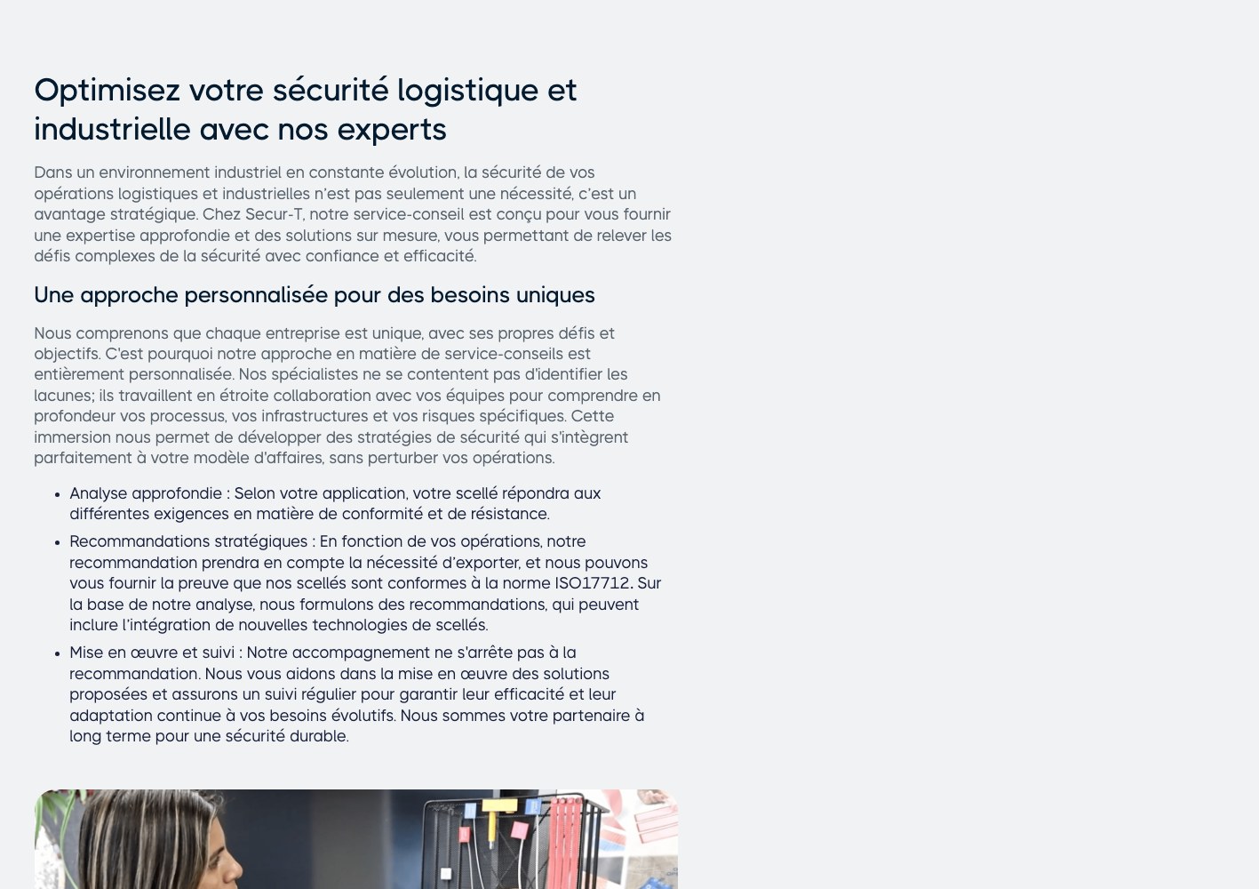 Tailored approach page