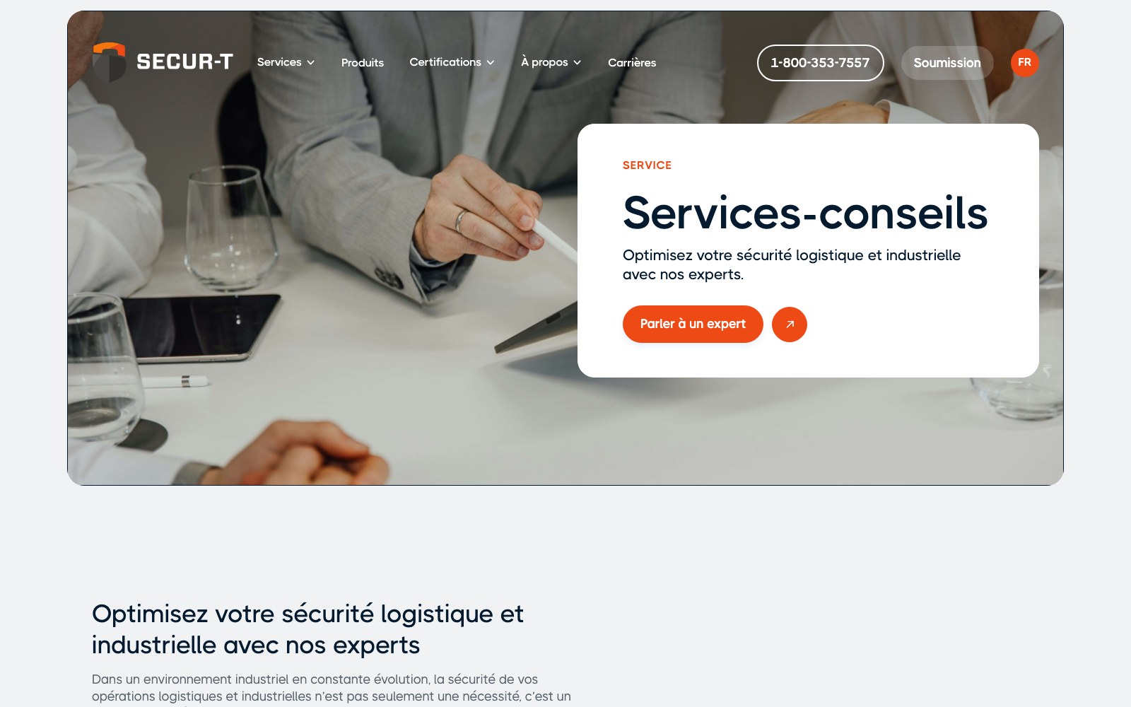 Advisory services page