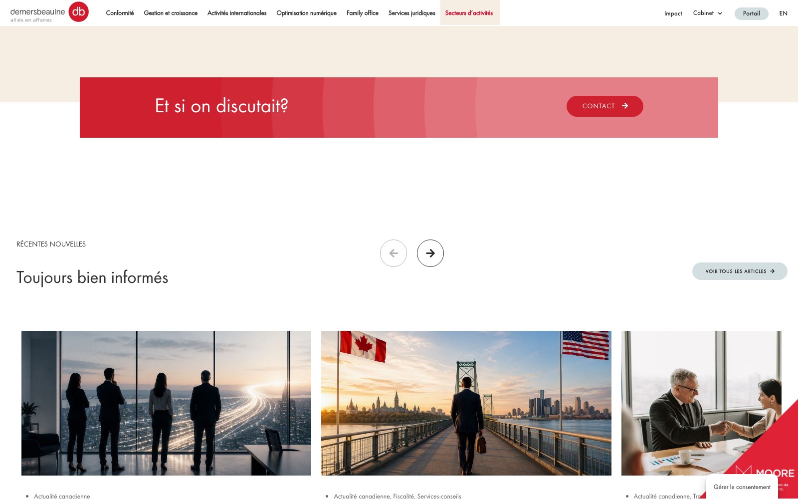 Et si on discutait call to action above the published insights carousel