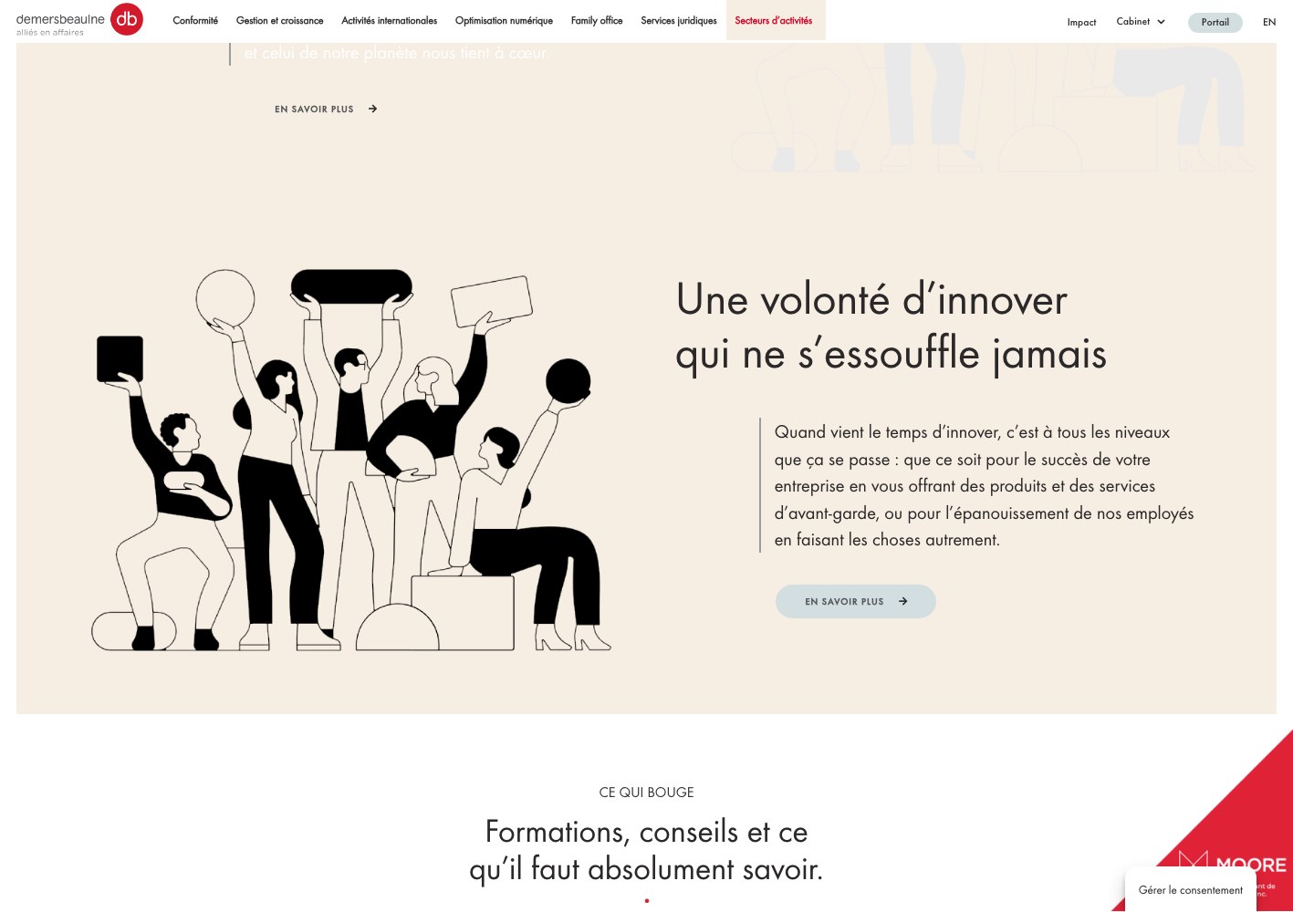 Une volonté d'innover qui ne s'essouffle jamais, on the firm's digital solutions