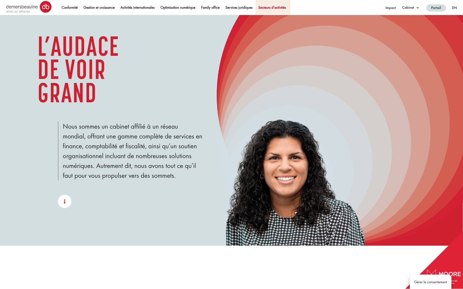 Demers Beaulne website homepage