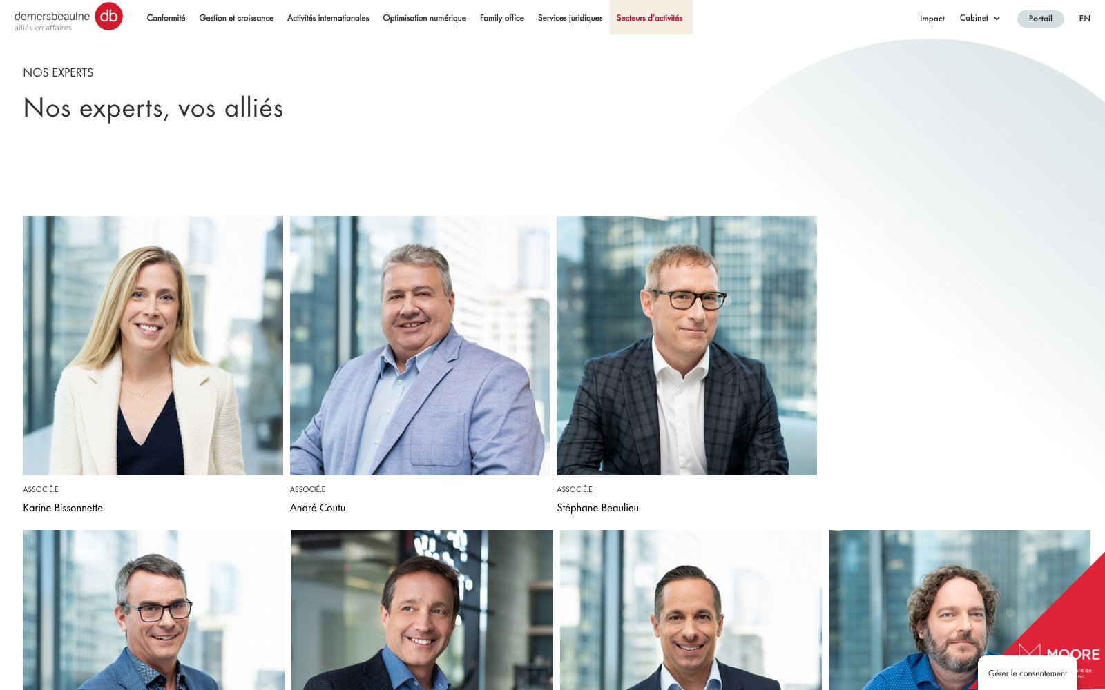 Nos experts, vos alliés partner portrait grid