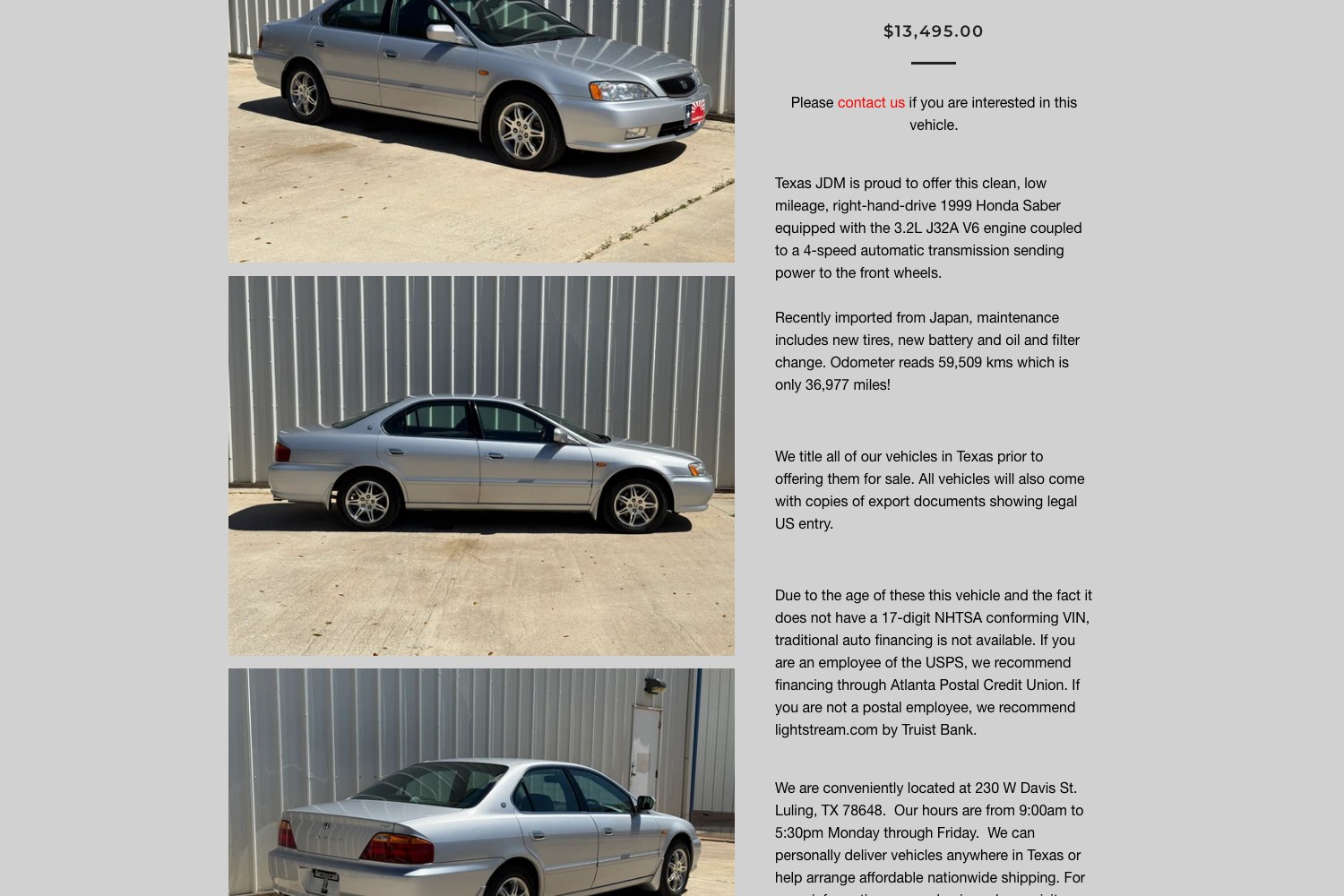 Toyota Crown listing