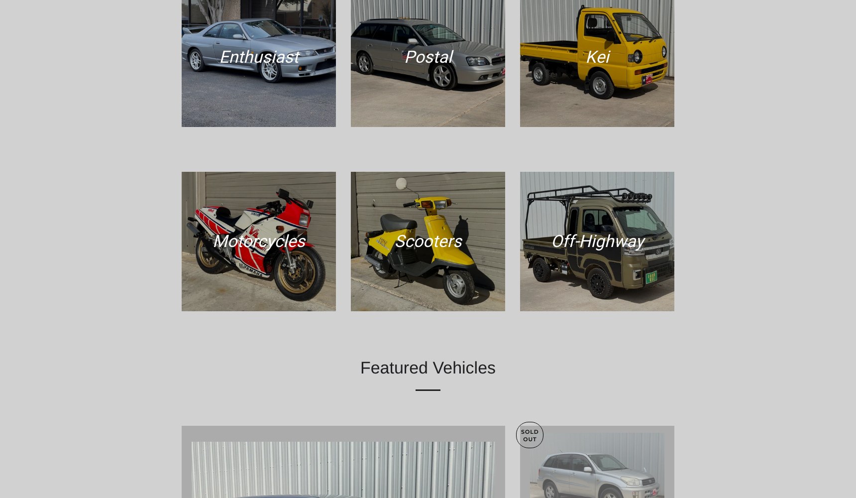 Category tiles and vehicles