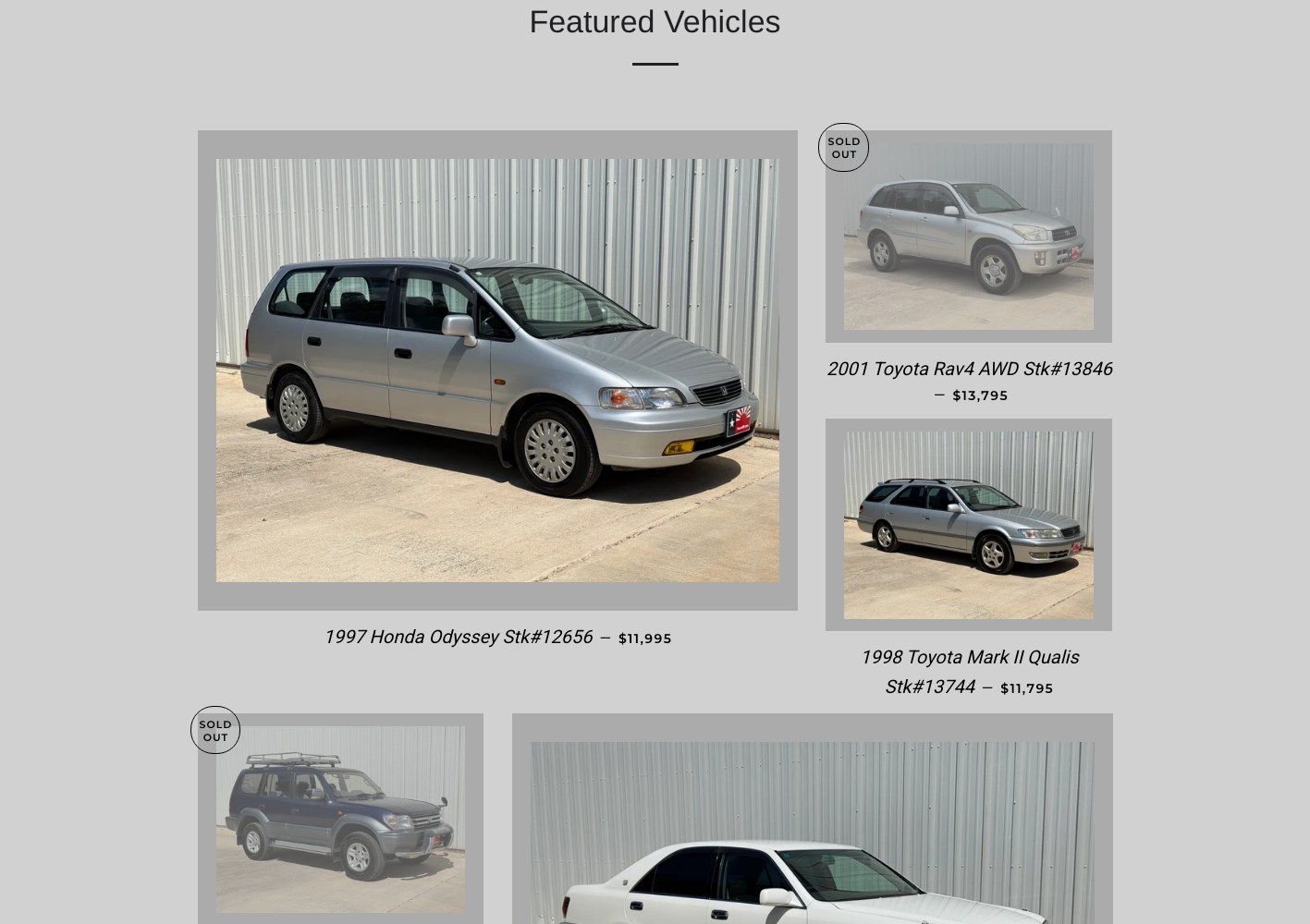 Featured vehicles row