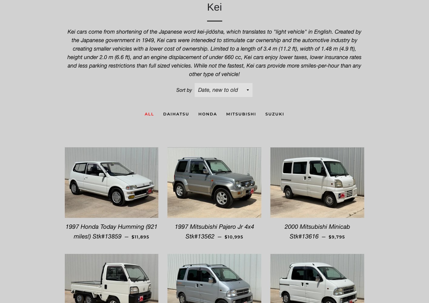 Kei vehicles collection